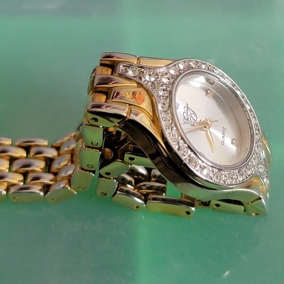 Beautiful Vintage EJ Quartz watch with rhinestones (runs GREAT) 7'' band - Picture 10 of 10